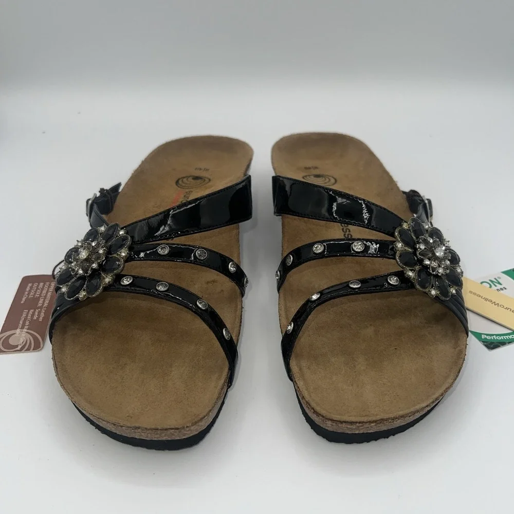 New Eurowellness balance sandal, womens size 9 /40  Gweneth‎ Black leather